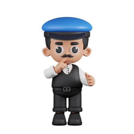 Conductor silencioso  3D Illustration