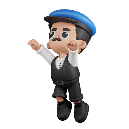 Conductor de superhéroe  3D Illustration