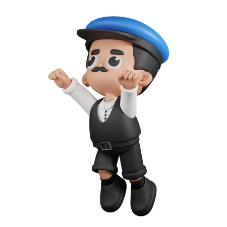 Conductor de superhéroe  3D Illustration