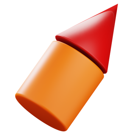 Cone And Cylinder Shape  3D Icon