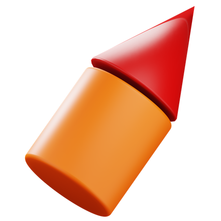 Cone And Cylinder Shape  3D Icon