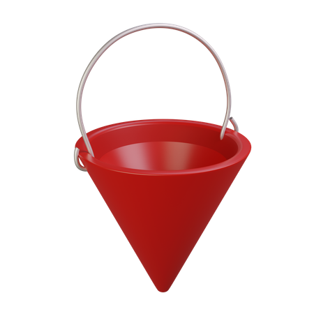 Cone Bucket 3D Illustration