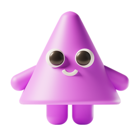 Cone character  3D Icon