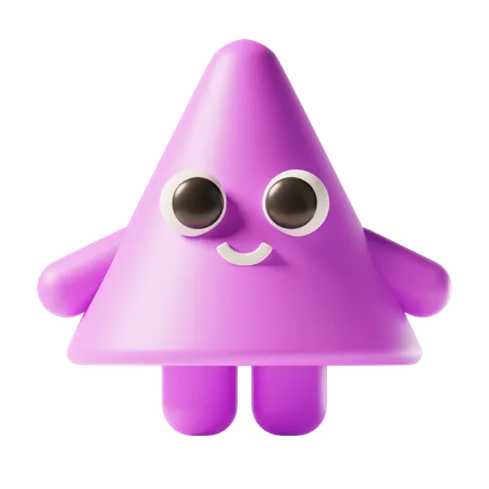 Cone character  3D Icon