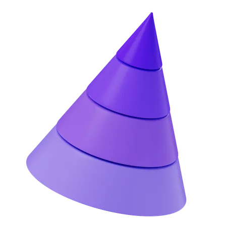 Cone chart  3D Icon