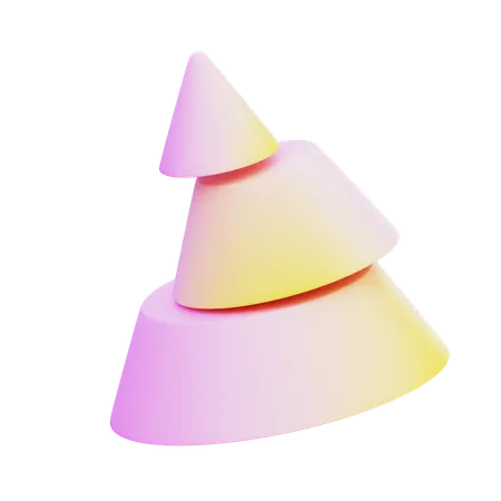 Cone Cut  3D Icon
