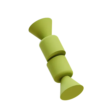 Duo de cylindres coniques  3D Illustration