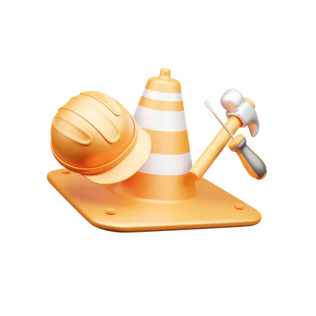 Cône de chantier  3D Icon