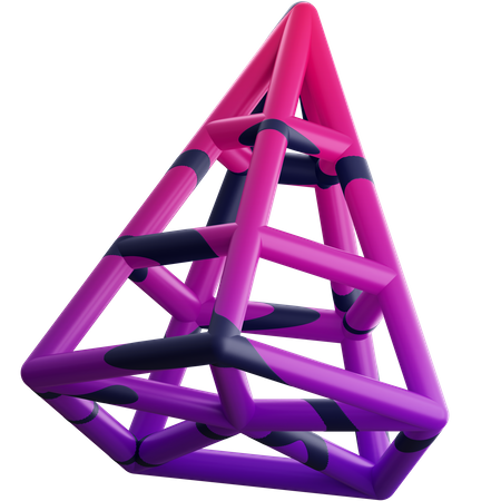 Cone de estrutura de arame  3D Icon