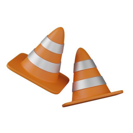 Cone de segurança  3D Icon