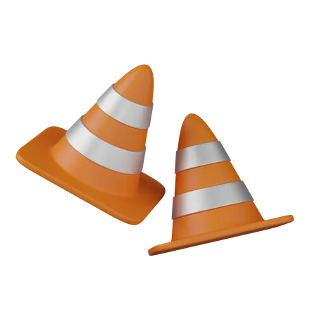 Cone de segurança  3D Icon