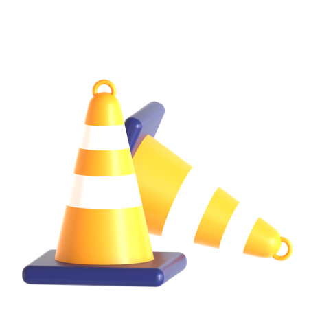 Cône de signalisation  3D Icon