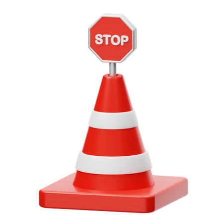 Cône de signalisation  3D Icon