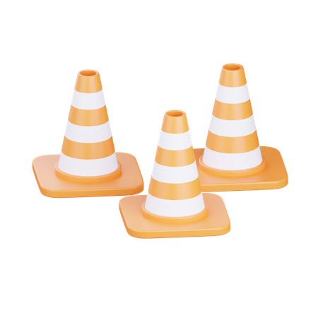 Cone de tráfego  3D Icon