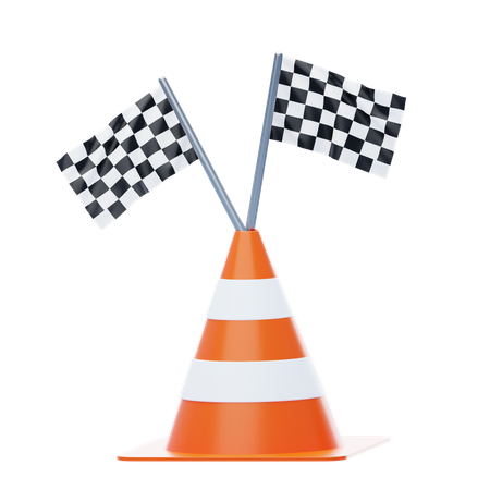 Cone de tráfego  3D Icon