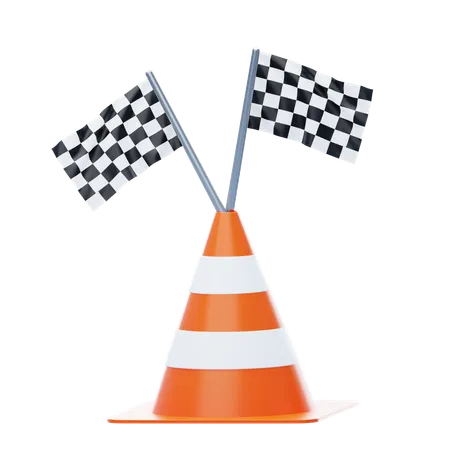 Cone de tráfego  3D Icon