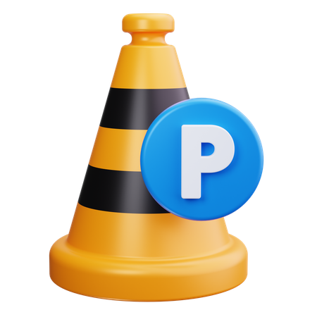 Cone de tráfego  3D Icon