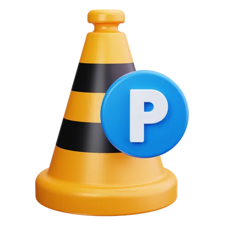 Cone de tráfego  3D Icon