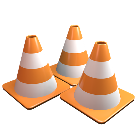 Cone de tráfego  3D Icon