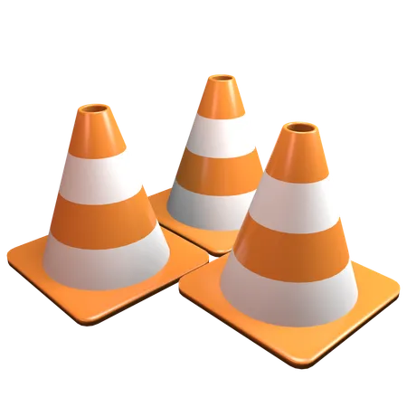 Cone de tráfego  3D Icon