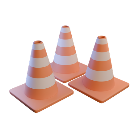 Cone de tráfego  3D Icon