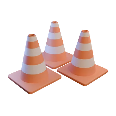 Cone de tráfego  3D Icon