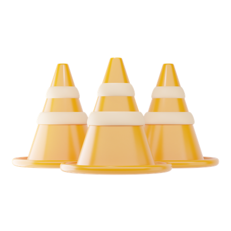 Cone de tráfego  3D Icon