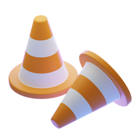 Cone de tráfego  3D Icon