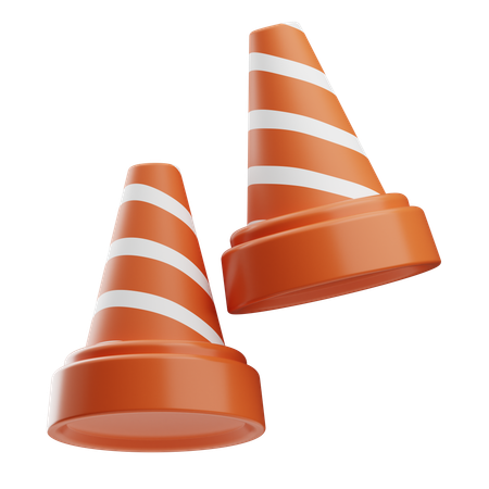 Escritório de Cones de Trânsito  3D Icon