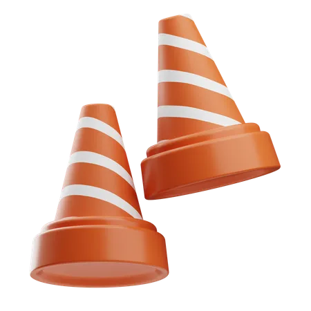 Escritório de Cones de Trânsito  3D Icon