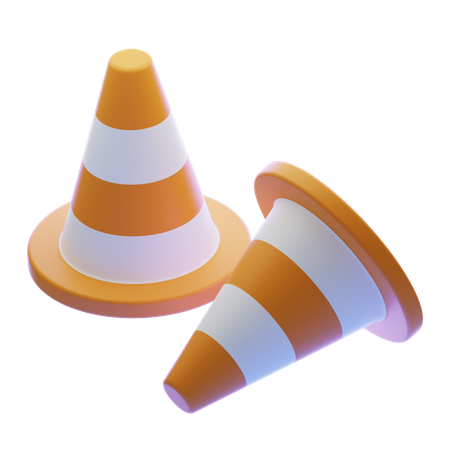 Cone de tráfego  3D Icon