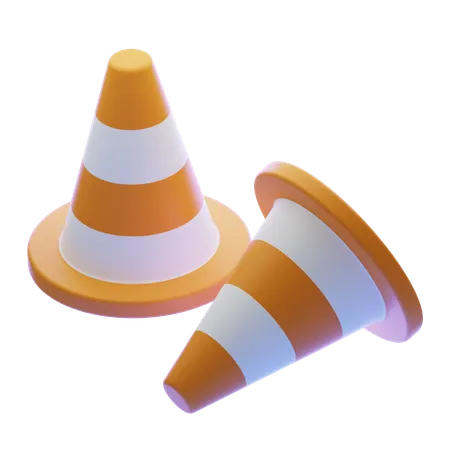 Cone de tráfego  3D Icon