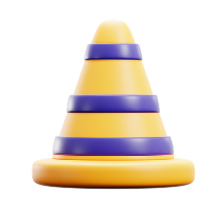 Cone de tráfego  3D Icon