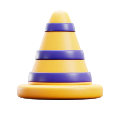 Cone de tráfego  3D Icon