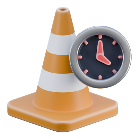 Cone de tráfego  3D Icon