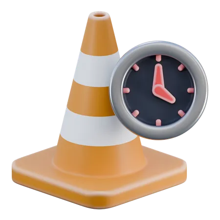 Cone de tráfego  3D Icon