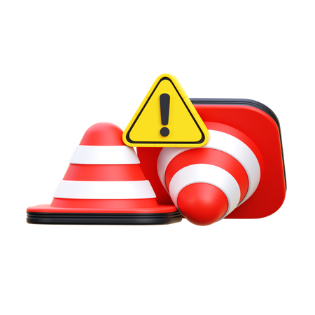 Cone de tráfego  3D Icon