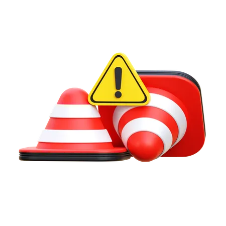 Cone de tráfego  3D Icon