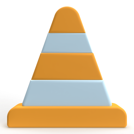 Cone de tráfego  3D Icon