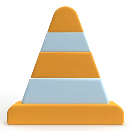 Cone de tráfego  3D Icon