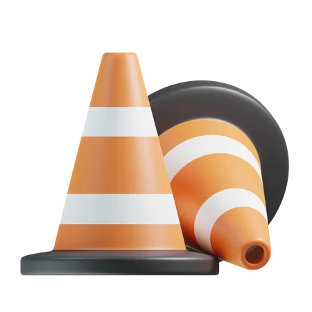 Cone de tráfego  3D Icon