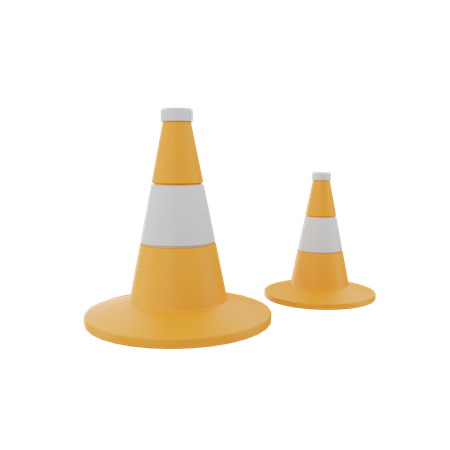 Cone de tráfego  3D Icon