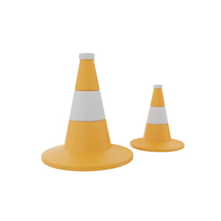 Cone de tráfego  3D Icon