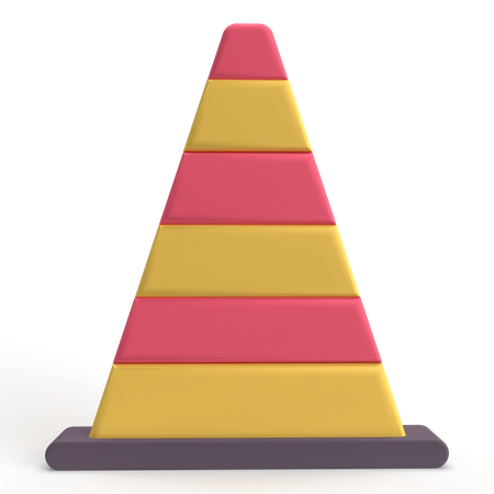 Cone de tráfego  3D Icon