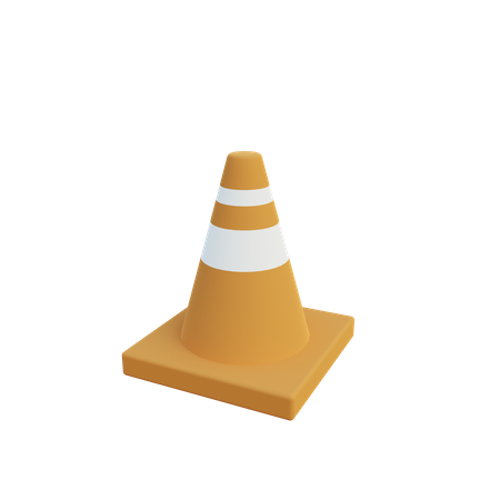 Cone de tráfego  3D Illustration