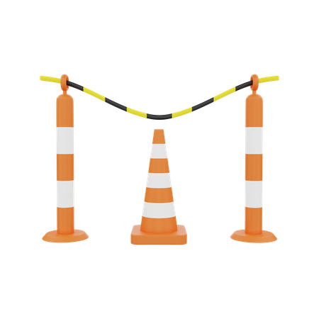 Cone de trânsito  3D Illustration