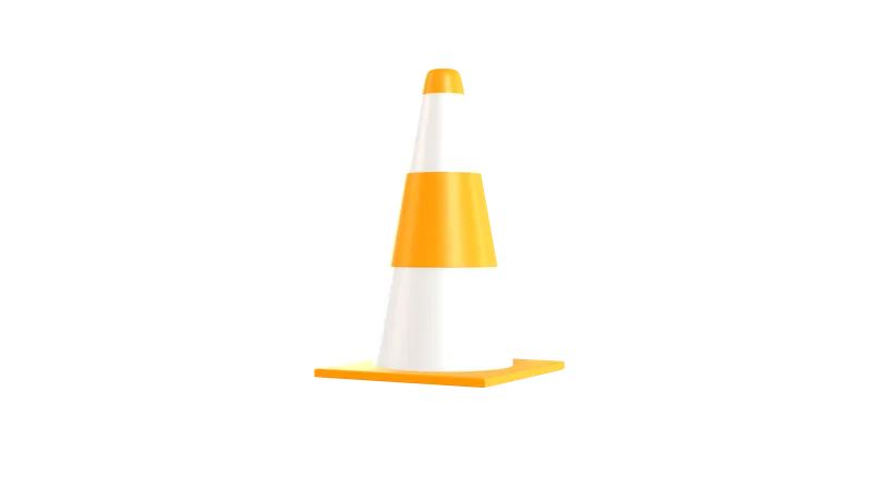 Cone de tráfego  3D Icon