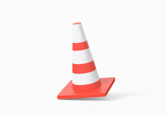 Cone de tráfego  3D Icon