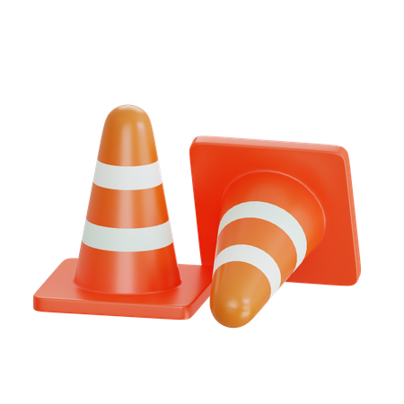 Cone de tráfego  3D Icon