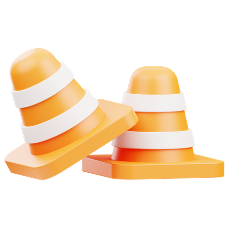 Cone de tráfego  3D Icon